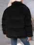 Damen-Corduroy-Jacke mit Stehkragen – Lange Ärmel, Taschen und Knopfverschluss lockere Passform